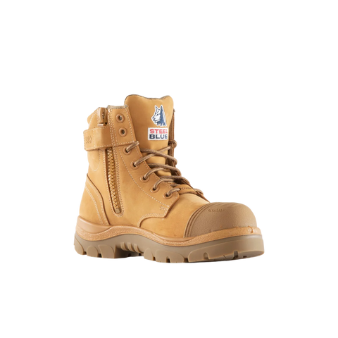 STEEL BLUE Argyle Zip Scuff Cap Composite Toe Safety Boot - Wheat (318592)