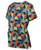 JB'S Ladies Scrub Top Printed - Dino (4STP1)