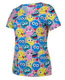 JB'S Ladies Scrub Top Printed - Smiley (4STP1)