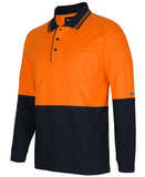 JB'S Hi Vis Long Sleeve Cotton Polo (6CPHL)
