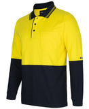 JB'S Hi Vis Long Sleeve Cotton Polo (6CPHL)