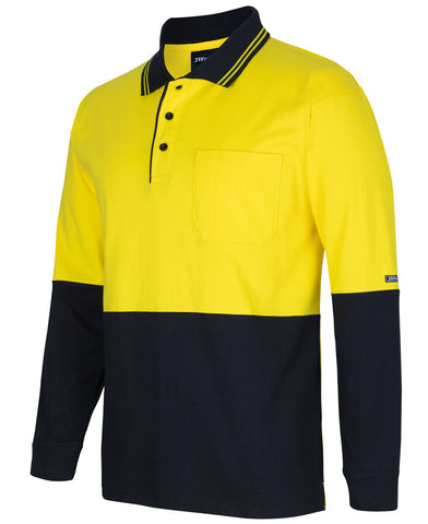 JB'S Hi Vis Long Sleeve Cotton Polo (6CPHL)