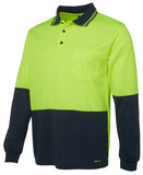 JB'S Hi Vis Traditional Long Sleeve Polo (6HVPL)