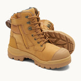 BLUNDSTONE 8060 RotoFlex 150mm Zip Steel Cap Safety Boot - Wheat