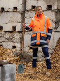 BISLEY Womens Taped Hi VIS 5 in 1 Rain Jacket (BKL6975)