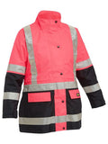 BISLEY Womens Taped Hi VIS 5 in 1 Rain Jacket (BKL6975)