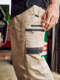 BISLEY FLEX & MOVE™ Stretch Zip Pocket Elastic Waist Cargo Pants (BPC6338) - Workin' Gear