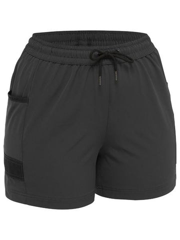 BISLEY Women's Flx & Move 4-Way Stretch Elastic Waist Short (BSHL1331) - Charcoal