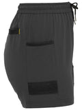 BISLEY Women's Flx & Move 4-Way Stretch Elastic Waist Short (BSHL1331) - Charcoal