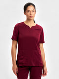 INAURA Avery Womens Round Neck Scrub Top (CST942LS)
