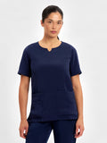 INAURA Avery Womens Round Neck Scrub Top (CST942LS)