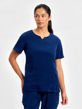 INAURA Avery Womens Round Neck Scrub Top (CST942LS)
