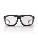 SAFESTYLE Converts Matte Graphite/Red Frame Clear Lens
