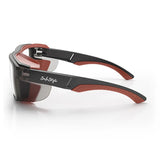 SAFESTYLE Converts Matte Graphite/Red Frame Clear Lens