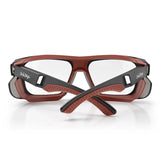 SAFESTYLE Converts Matte Graphite/Red Frame Clear Lens