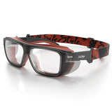 SAFESTYLE Converts Matte Graphite/Red Frame Clear Lens