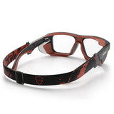 SAFESTYLE Converts Matte Graphite/Red Frame Clear Lens