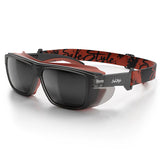 SAFESTYLE Converts Matte Graphite/Red Frame Grey Polarised Lens
