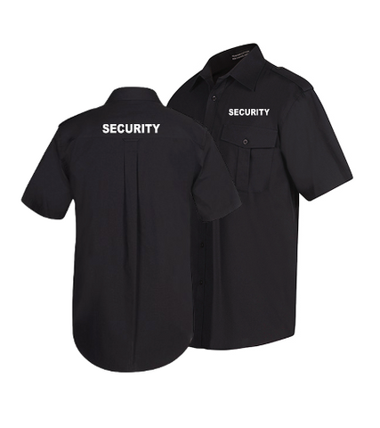 SECURITY Epaulette Short Sleeve Shirt - BLACK (6E-S/S) - Workin' Gear
