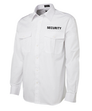 SECURITY Epaulette Long Sleeve Shirt - WHITE (6E-L/S) - Workin' Gear
