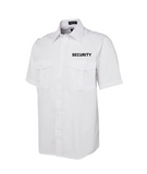 SECURITY Epaulette Short Sleeve Shirt - WHITE (6E-S/S) - Workin' Gear