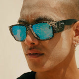 SAFESTYLE Fusions Matte Black Frame Mirror Blue Polarised Lens