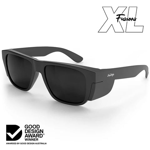 SAFESTYLE Fusions XL Matte Black Frame Polarised Lens