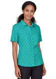 BIZ  Florence Womens Daisy Print Short Sleeve Shirt (CS948LS)