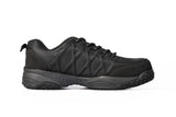 Black athletic shoe on a white background