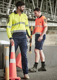 SYZMIK Mens Hi Vis Flux Segmented Tape Long Sleeve Polo (ZH550)