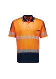 SYZMIK Mens Hi Vis Flux Segmented Tape Short Sleeve Polo (ZH555)