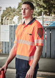 SYZMIK Mens Hi Vis Flux Segmented Tape Short Sleeve Polo (ZH555)