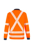 SYZMIK Hi Vis X Back Taped Long Sleeve Polo (ZH690)
