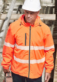 SYZMIK Unisex Super Light Segmented Tape Packable Rain Jacket (ZJ560)