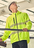 SYZMIK Unisex Super Light Segmented Tape Packable Rain Jacket (ZJ560)