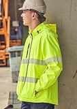 SYZMIK Unisex Super Light Segmented Tape Packable Rain Jacket (ZJ560)
