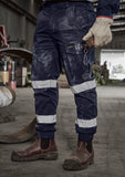 SYZMIK Mens Essential Stretch Taped Cargo Pant - Cuffed (ZP935)