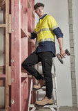 SYZMIK  Mens Rugged Cooling Hi Vis Segmented Tape Long Sleeve Shirt (ZW229)