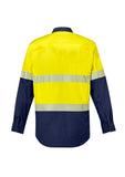 SYZMIK  Mens Rugged Cooling Hi Vis Segmented Tape Long Sleeve Shirt (ZW229)