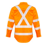 SYZMIK Hi Vis X Back Taped Long Sleeve Shirt (ZW690)