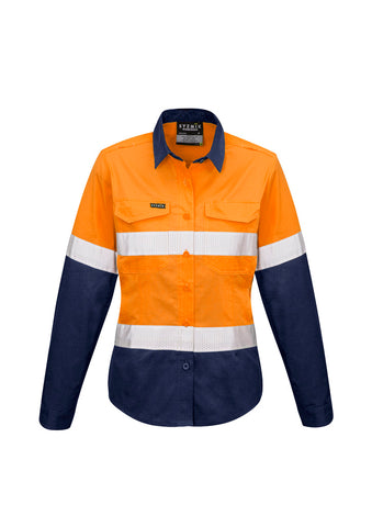 SYZMIK Womens Rugged Cooling Hi Vis Taped Long Sleeve Shirt (ZW720)
