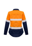 SYZMIK Womens Rugged Cooling Hi Vis Taped Long Sleeve Shirt (ZW720)