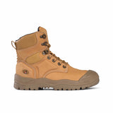 MONGREL 550050 High Leg Lace up Boot with Scuff Cap - Wheat