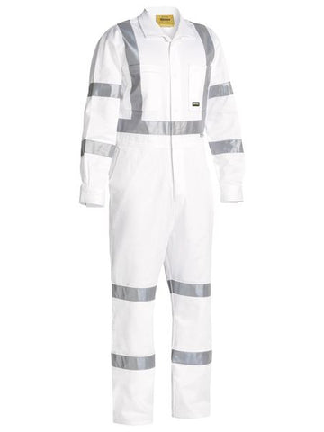 BISLEY BC6806T 3M TAPED WHITE DRILL COVERALL - Workin' Gear