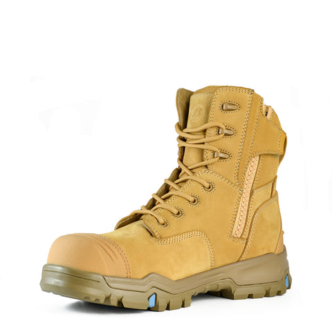 BATA High Cut Zip Safety Boots - Marto Wheat