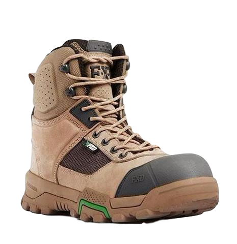 Zip Side Safety Boots Stone FXD WB 1 6.0 Workin Gear